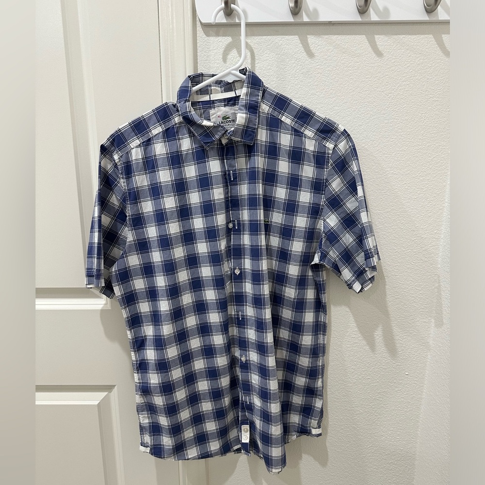 Lacoste short sleeve button up shirt